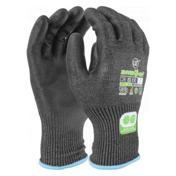 parraco Recycled Plastic Cut Level E Safety Gloves